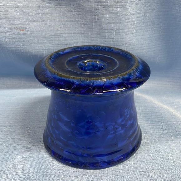 Bill Campbell pottery candle holder crystalline